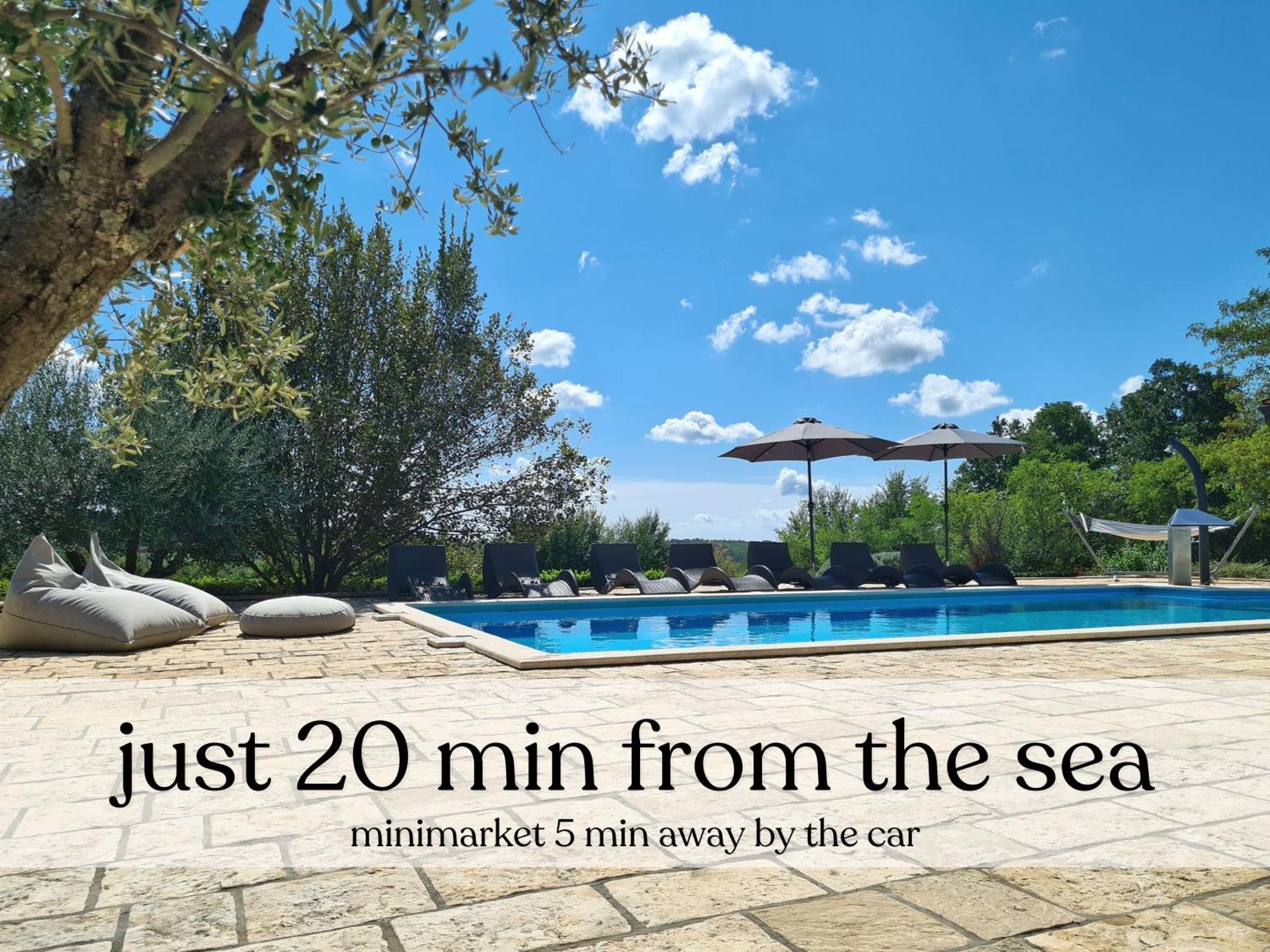 Spacious Villa With Pool, Indoor Jacuzzi And Sauna Near Porec Višnjan Exterior foto